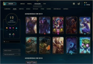 CONTA PLATINA 2 (ESPÓLIOS RECHEADO) - League of Legends LOL