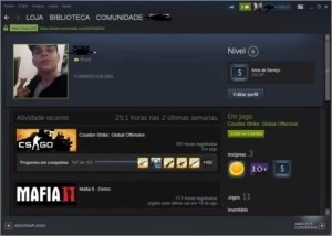 Steam Csgo Águia 2 Prime + medalhas 2017/ 5Anos - Counter Strike
