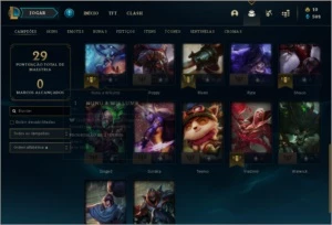 Conta lvl 34 com Passe e Ez pulsefire - League of Legends LOL