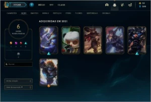 Conta lvl 34 com Passe e Ez pulsefire - League of Legends LOL