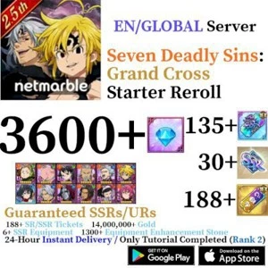 [GLOBAL] 3800+ Diamonds Seven Deadly Sins Grand Cross, 7ds - Outros
