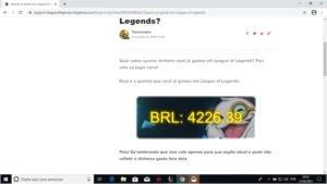 Conta league of legends LOL