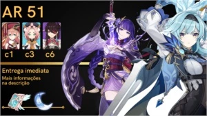 AR 51 Eula / Baal / Banner garantido e +++!!! - Genshin Impact