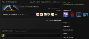 Conta CSGO Prime XERIFE +100 Vitórias +300 Horas de Game - Counter Strike
