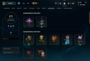 Conta do lol 2016, nv 589 skins - League of Legends