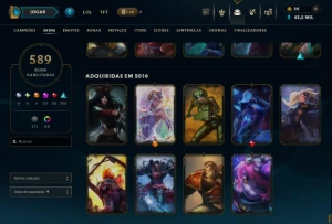 Conta do lol 2016, nv 589 skins - League of Legends