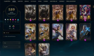 Conta do lol 2016, nv 589 skins - League of Legends