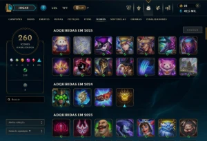 Conta do lol 2016, nv 589 skins - League of Legends