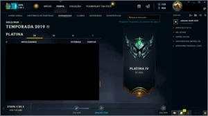 Conta League of Legends - Platina 4 - 2 skins vitoriosas LOL