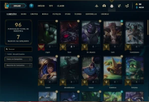 Conta diamante 2 com 60 Champs e 20 Skins + 3 Fragmentos - League of Legends LOL