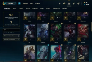 Conta diamante 2 com 60 Champs e 20 Skins + 3 Fragmentos - League of Legends LOL
