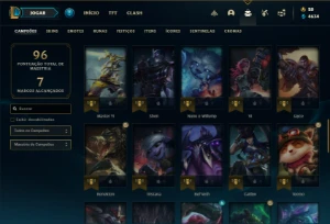 Conta diamante 2 com 60 Champs e 20 Skins + 3 Fragmentos - League of Legends LOL