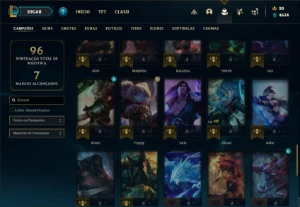 Conta diamante 2 com 60 Champs e 20 Skins + 3 Fragmentos - League of Legends LOL