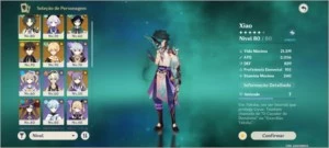 Conta ar47 com xiao+lança de jade - Genshin Impact