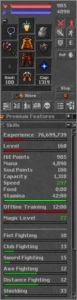 Tibia Conta EK,RP,ED,MS (TODAS AS PROFISSOES NA MESMA)