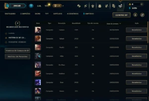 Unranked com 45 Champs e 3 Skins - League of Legends LOL