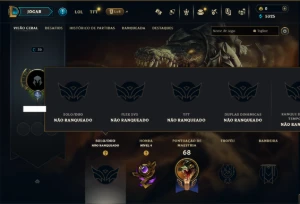 Unranked com 45 Champs e 3 Skins - League of Legends LOL