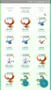Conta de Pokémon GO