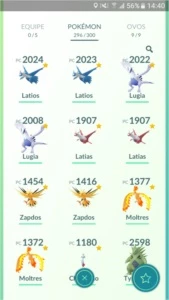 Conta de Pokémon GO