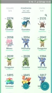 Conta de Pokémon GO