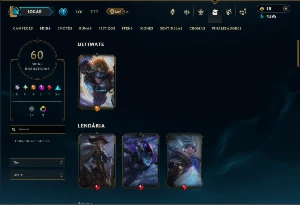 Unranked com 85 Champs e 60 Skins ( MAIN MID ) - League of Legends LOL