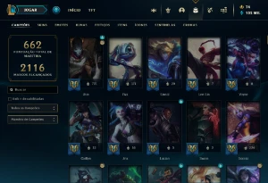 Conta League of Legends - 571 skins - Esmeralda 3 - lvl 603 LOL