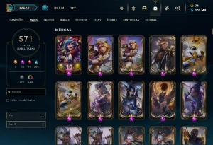 Conta League of Legends - 571 skins - Esmeralda 3 - lvl 603 LOL