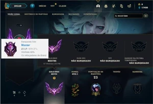 Conta Mestre com 24 Champs e 17 Fragmentos de skins - League of Legends LOL