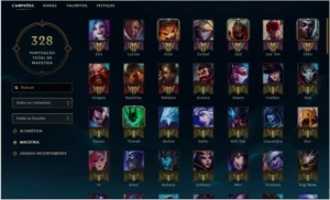 CONTA BORDA GOLD 351 SKINS 8 LENDARIAS 6 GEMAS - League of Legends LOL