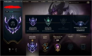 Conta League of Legends Diamond 4 LOL