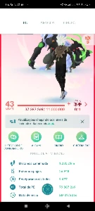 Lvl 43 Xp Pro 45 2016 650 Brilhantes Valor Negociável - Pokemon GO