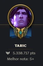 Mono Taric 5.5 milhões Maestria - TOP 1 BR - League of Legends LOL