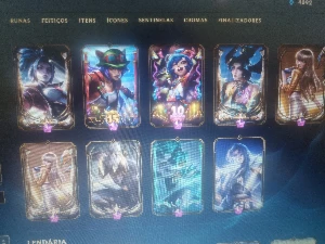 Vendo conta lol lvl 483 ex emerald 695 skins - League of Legends