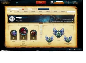 Conta LOL Unranked S6 Ex diamond - League of Legends