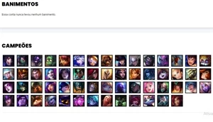 Conta prata 3 com 58 Champs e 33 Skins - League of Legends LOL