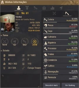 Conta BDO SA Ninja lv 61 GS 557 - Black Desert