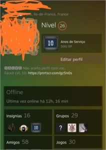 Conta supremo com prime e medalhas/Ban na gc. - Counter Strike CS