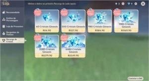 Conta genshim impact ar55- Zong, Xiao, Venti, Diluc +50 tiro - Genshin Impact