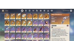 AR 59 com 45 personagens e 13 armas 5* e 74 tiros - Genshin Impact