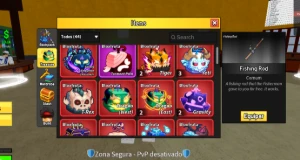 Conta blox fruits com 17 frutas permanentes e itens raros - Roblox