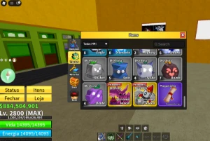 Conta blox fruits com 17 frutas permanentes e itens raros - Roblox