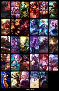CONTA LEAGUE OF LEGENDS PLATINA 3 S9, 29 SKINS, 56 CHAMPIONS LOL