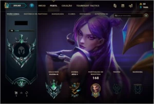 CONTA LEAGUE OF LEGENDS PLATINA 3 S9, 29 SKINS, 56 CHAMPIONS LOL