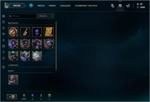 CONTA LEAGUE OF LEGENDS PLATINA 3 S9, 29 SKINS, 56 CHAMPIONS LOL