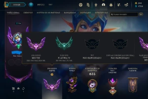 Conta lol mestre pk 500, main desde 2015, 231 skins, mmr bom - League of Legends