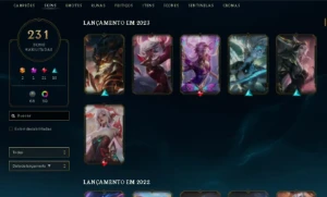 Conta lol mestre pk 500, main desde 2015, 231 skins, mmr bom - League of Legends