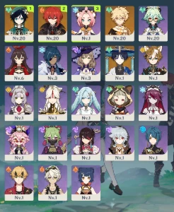 Genshim Impact (AR10): Venti+Elegy (arco)+Diluc+Andarilho - Genshin Impact