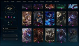 Conta com todas Skins da Loja - 924 SKINS - League of Legends LOL