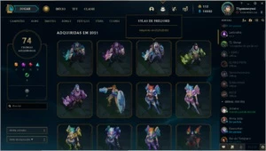 conta lol diamante 4 com 329 skins - League of Legends