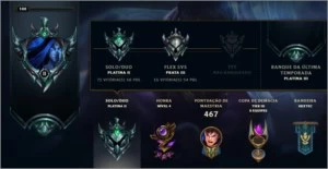 CONTA PLATINA 2- 370 SKINS INCLUINDO RARAS - League of Legends LOL